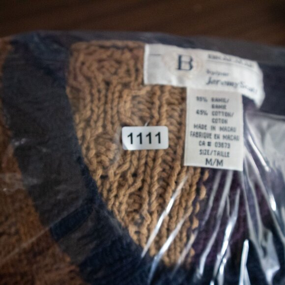 Braemar by Jeremy Scott Patchwork Knit Cardigan Medium - Picture 7 of 7